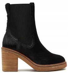 Botki na słupku Clarks czarne 