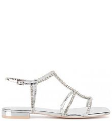 Sandały Badura srebrne damskie 