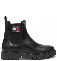 Botki Tommy Jeans czarne damskie 