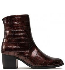 Botki na słupku Gabor bordowy 