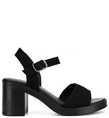 Sandały na słupku Lasocki czarne 