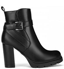 Botki na słupku Clara Barson czarne 