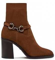 Botki na słupku Aldo brązowe 