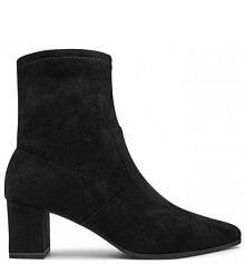 Botki na słupku Caprice czarne 