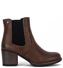 Botki na słupku Clara Barson brązowe 