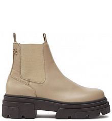 Botki Tommy Hilfiger beżowe damskie 