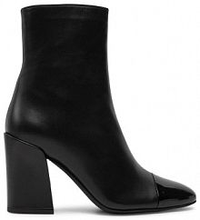 Botki na słupku Furla czarne 