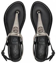 Sandały s.Oliver srebrne damskie 