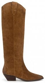 Kozaki na obcasie Badura brązowe 