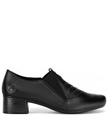 Półbuty na obcasie Rieker czarne damskie 