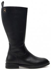 Kozaki Tommy Hilfiger czarne dziecięce 