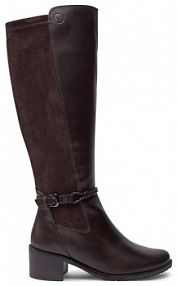 Kozaki na obcasie Caprice brązowe 