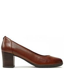 Półbuty na obcasie Tamaris brązowe damskie 