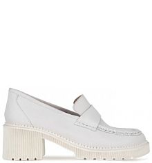 Półbuty na obcasie Lasocki kremowe damskie 