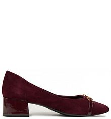 Półbuty na obcasie Tamaris bordowy damskie 