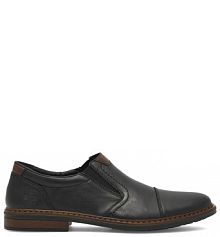 Półbuty wizytowe Rieker czarne męskie 