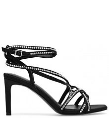 Sandały na szpilce Eva Minge czarne 