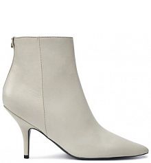 Botki na szpilce Patrizia Pepe écru 