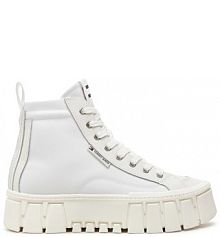 Trampki wysokie Tommy Jeans écru damskie 