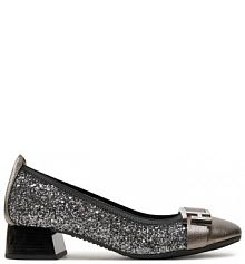 Baleriny Hispanitas srebrne damskie 