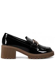 Półbuty na obcasie Sergio Bardi czarne damskie 