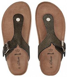 Japonki s.Oliver czarne damskie 