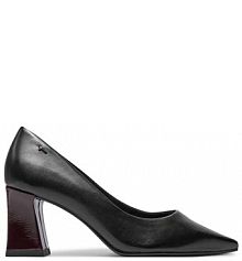 Półbuty na obcasie Tamaris czarne damskie 