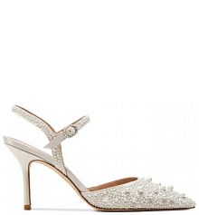 Sandały na szpilce Stuart Weitzman białe 