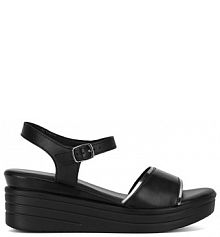 Sandały na koturnie Lasocki czarne 