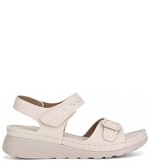 Sandały na koturnie Clara Barson beżowe 