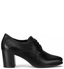 Półbuty na obcasie Rieker czarne damskie 