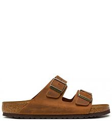 Klapki Birkenstock brązowe męskie 