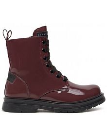 Botki Tommy Hilfiger bordowy dziecięce 