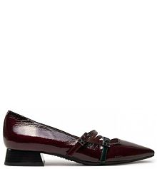 Baleriny Hispanitas bordowy damskie 