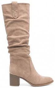 Kozaki na obcasie Jenny Fairy beżowe 