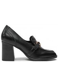 Półbuty na obcasie Tamaris czarne damskie 