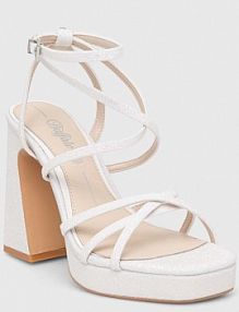 Sandały na słupku Buffalo  białe 1291540.WHT