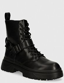 Workery Guess  czarne damskie FLTPAM.LEA10.BLACK