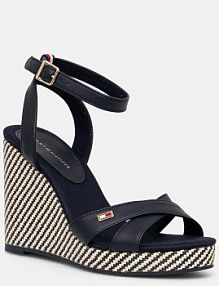 Sandały na obcasie Tommy Hilfiger  granatowe FW0FW08224