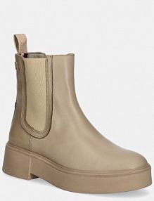 Sztyblety Tommy Hilfiger  beżowe damskie FW0FW08095