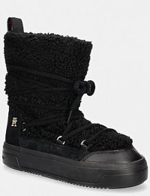 Śniegowce Tommy Hilfiger  czarne damskie FW0FW08252