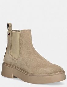 Sztyblety Tommy Hilfiger  beżowe damskie FW0FW08303