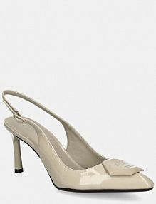 Sandały na szpilce Armani Exchange  szare XDE016.XV884.01797