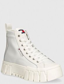Trampki wysokie Tommy Jeans  białe damskie EN0EN02570