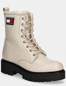 Workery Tommy Jeans  beżowe damskie EN0EN02317