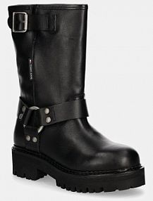 Botki Tommy Jeans  czarne damskie EN0EN02728