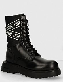 Workery Love Moschino  czarne damskie JA24094G1LIA700A