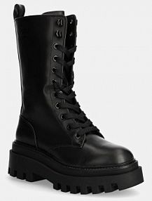 Workery Calvin Klein Jeans  czarne damskie YW0YW01544