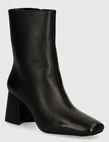 Botki na słupku HUGO  czarne 50523234.001