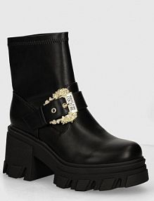 Botki na słupku Versace Jeans Couture  czarne 77VA3S80.71570.899